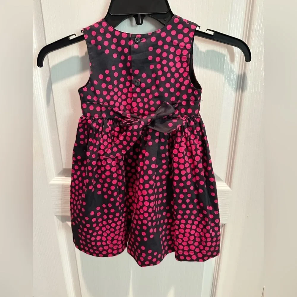 Girls Carters 24 month dress pink polka dots